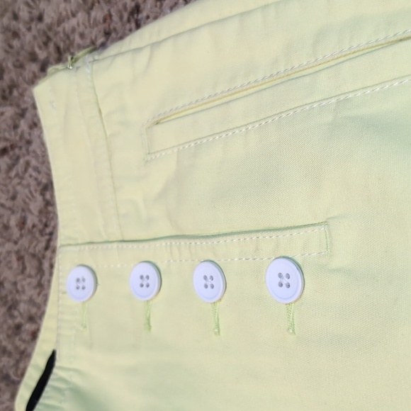 Talbots Sailor Capris Wide Leg Cropped Capri Pants  Bright Lemon Sz 6P - Picture 3 of 10